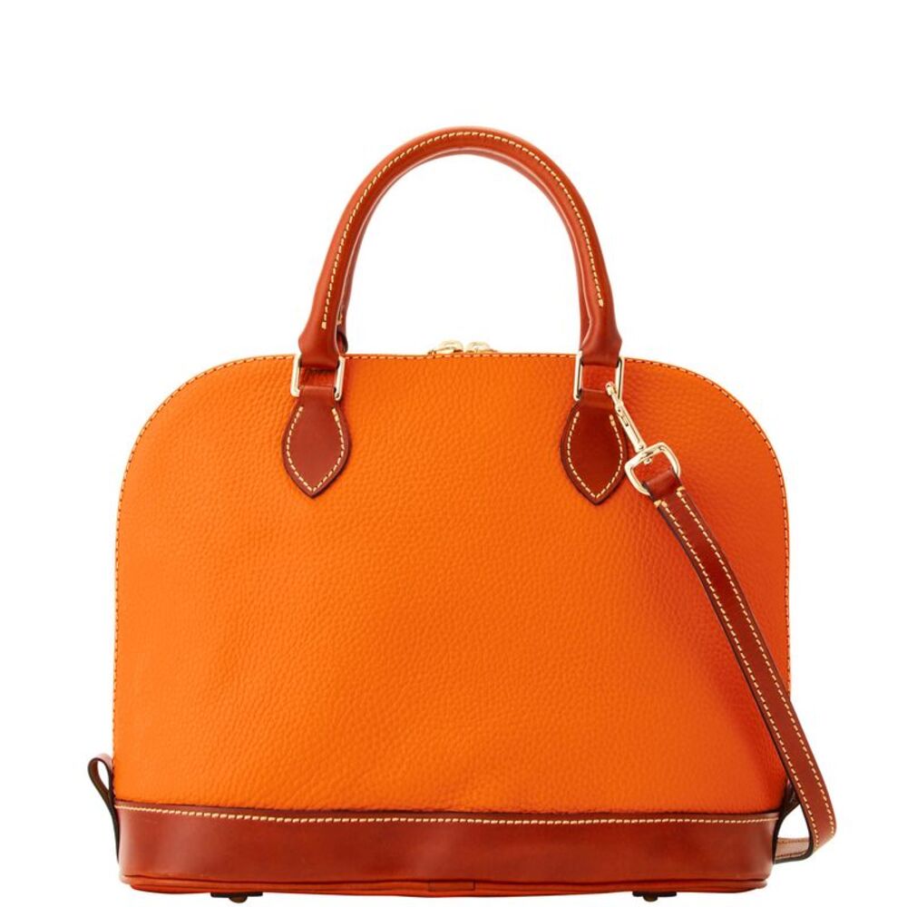 Dooney & Bourke Pebble Grain Zip Zip Satchel - Clementine - Picture 4 of 4